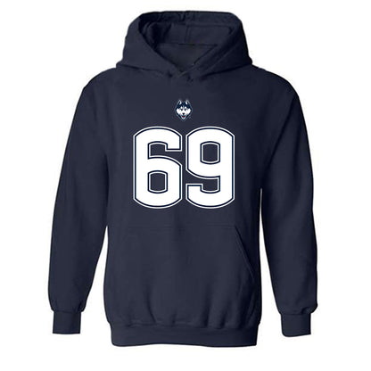 UConn - NCAA Football : Ty Chan - Classic Shersey Hooded Sweatshirt-0