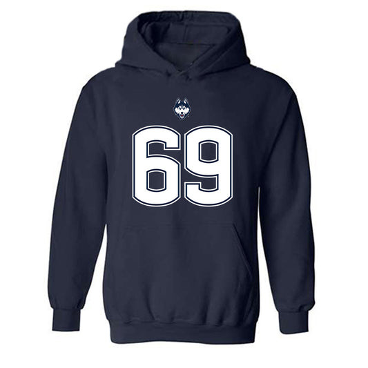 UConn - NCAA Football : Ty Chan - Classic Shersey Hooded Sweatshirt-0