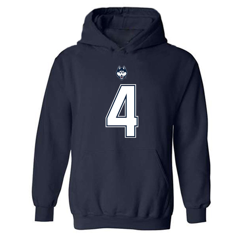 UConn - NCAA Football : Braedyn Moore - Classic Shersey Hooded Sweatshirt-0