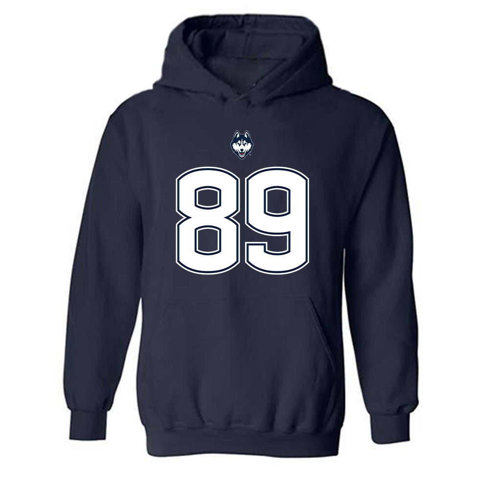 UConn - NCAA Football : Mike Baker - Classic Shersey Hooded Sweatshirt-0