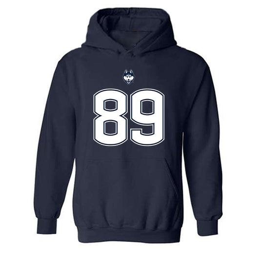 UConn - NCAA Football : Mike Baker - Classic Shersey Hooded Sweatshirt-0