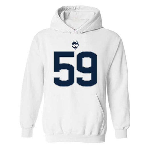 UConn - NCAA Football : David LaGanga - Classic Shersey Hooded Sweatshirt-0