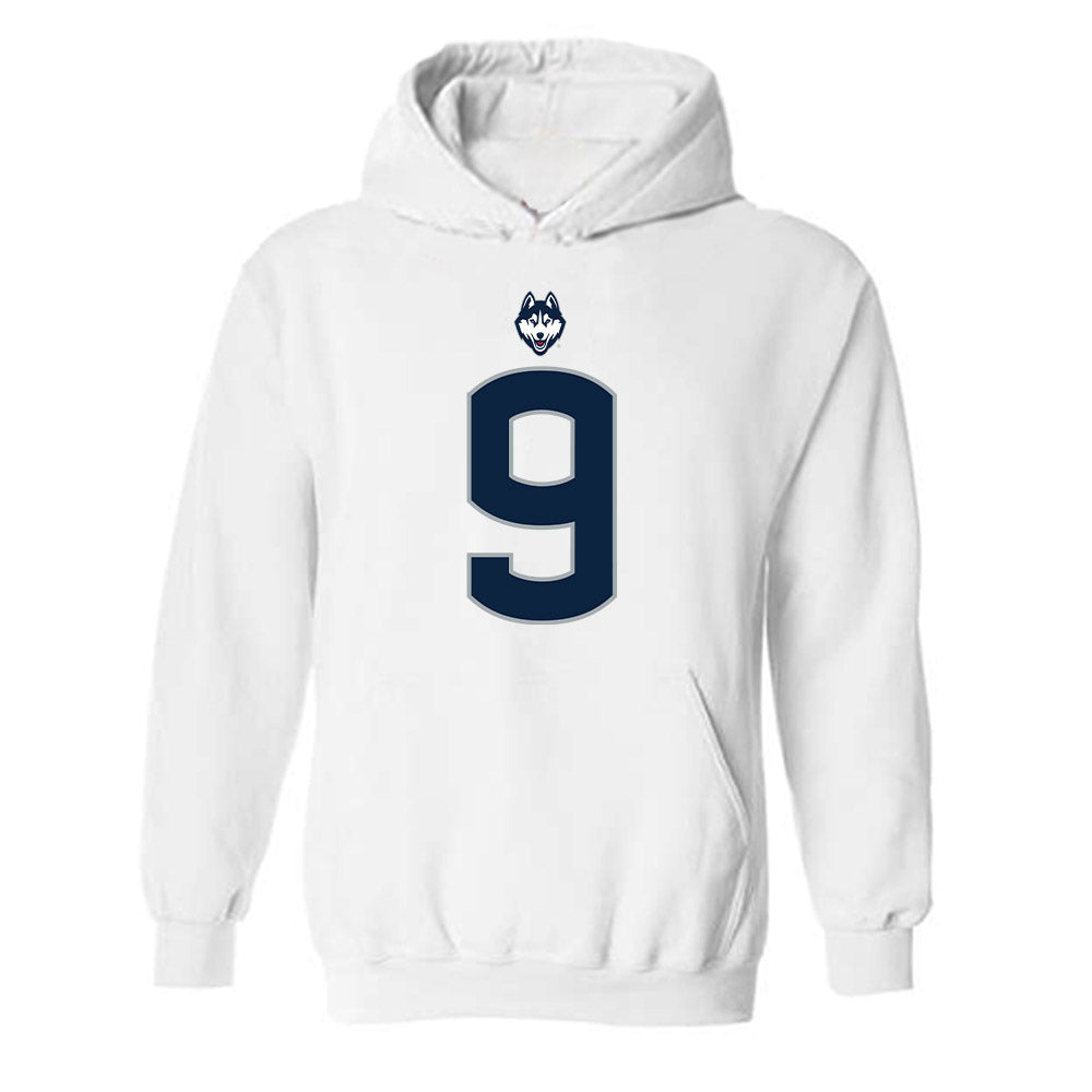 UConn - NCAA Football : Zakaih Saez - Classic Shersey Hooded Sweatshirt-0