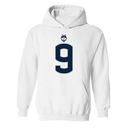 UConn - NCAA Football : Zakaih Saez - Classic Shersey Hooded Sweatshirt-0
