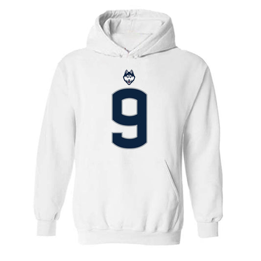 UConn - NCAA Football : Zakaih Saez - Classic Shersey Hooded Sweatshirt-0