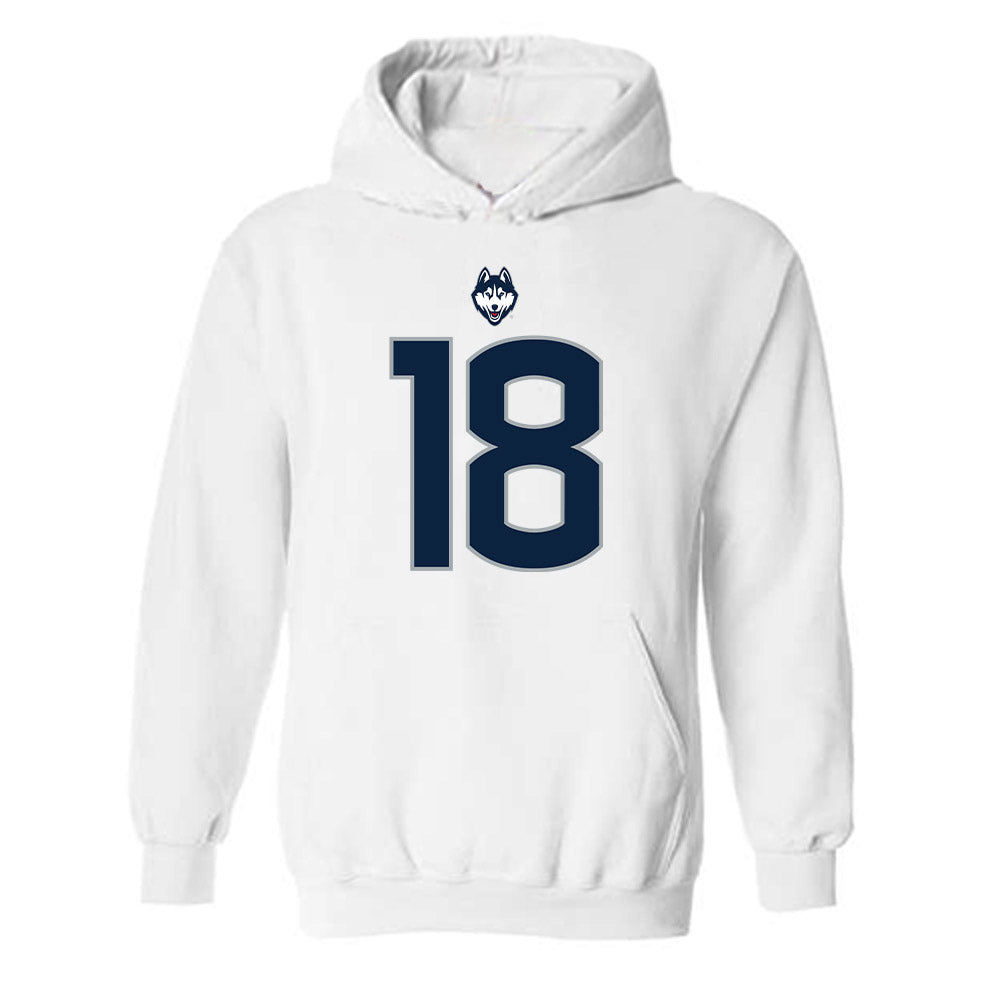UConn - NCAA Football : Kylish Hicks - Classic Shersey Hooded Sweatshirt-0
