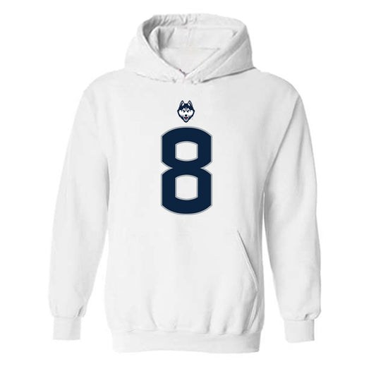 UConn - NCAA Football : Kylish Hicks - Classic Shersey Hooded Sweatshirt-0