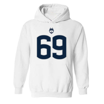UConn - NCAA Football : Ty Chan - Classic Shersey Hooded Sweatshirt-0