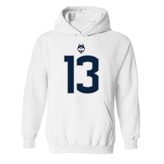 UConn - NCAA Football : Bo Polston - Classic Shersey Hooded Sweatshirt-0
