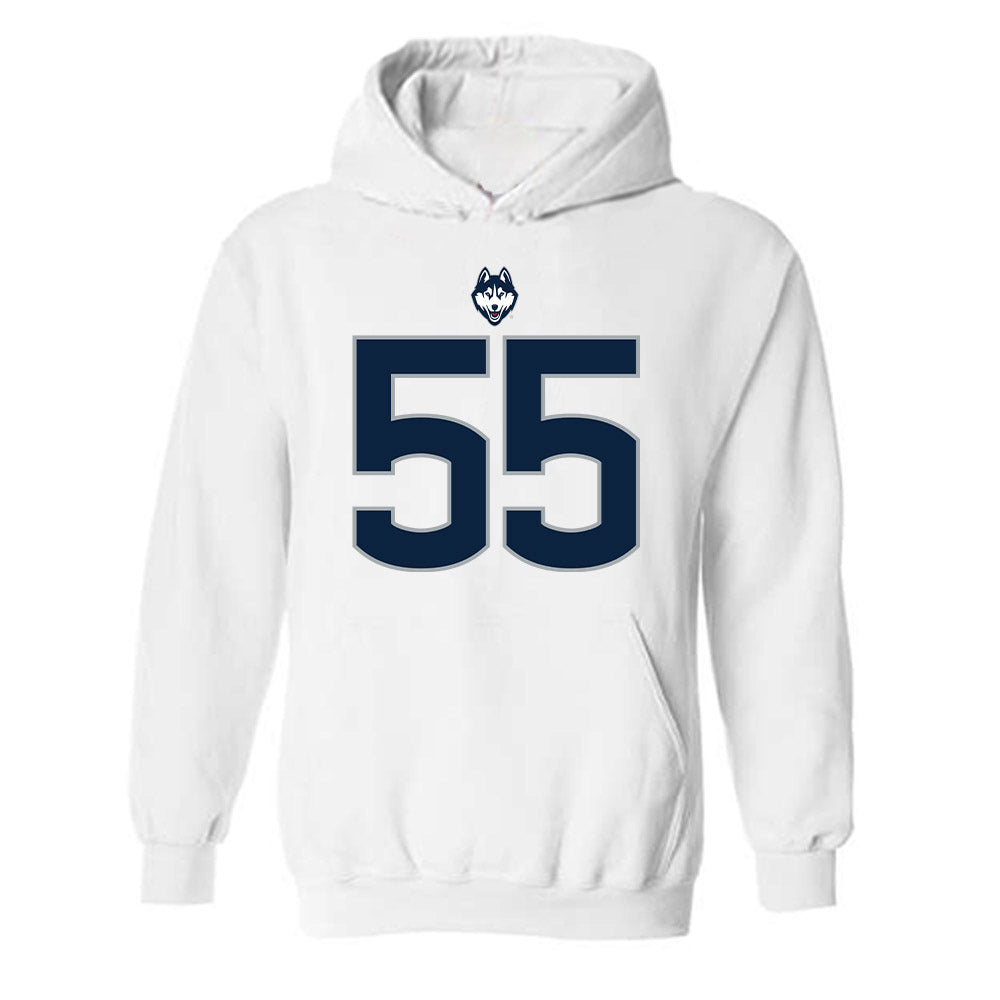 UConn - NCAA Football : Fred Johnson - Classic Shersey Hooded Sweatshirt-0