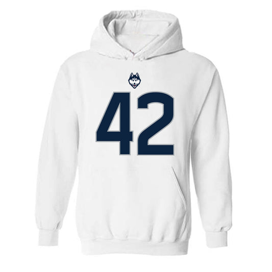 UConn - NCAA Football : Michael Burton Jr - Classic Shersey Hooded Sweatshirt-0