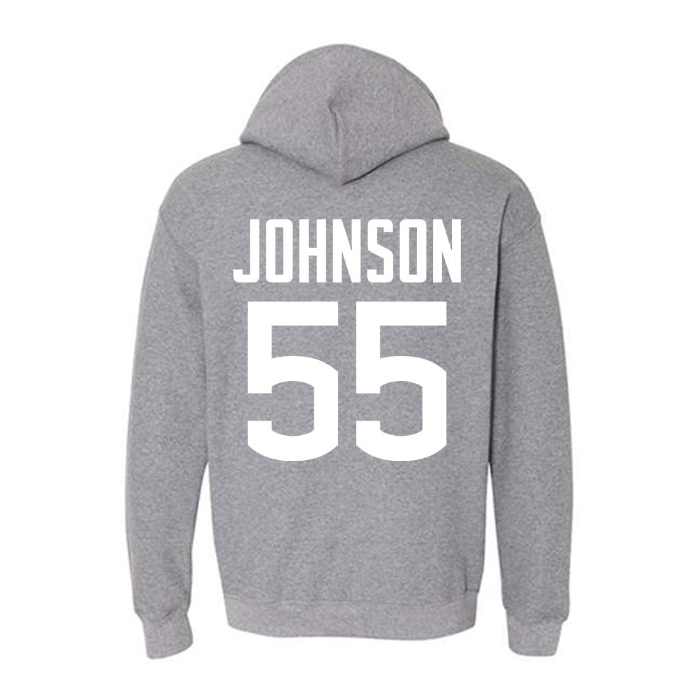 UConn - NCAA Football : Fred Johnson - Sports Shersey Hooded Sweatshirt-1