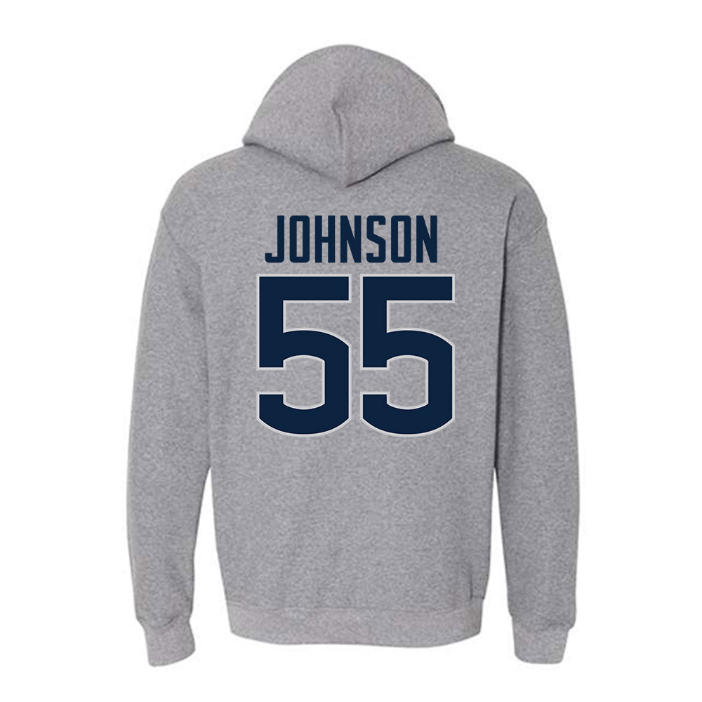 UConn - NCAA Football : Fred Johnson - Sports Shersey Hooded Sweatshirt-1