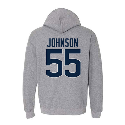UConn - NCAA Football : Fred Johnson - Sports Shersey Hooded Sweatshirt-1