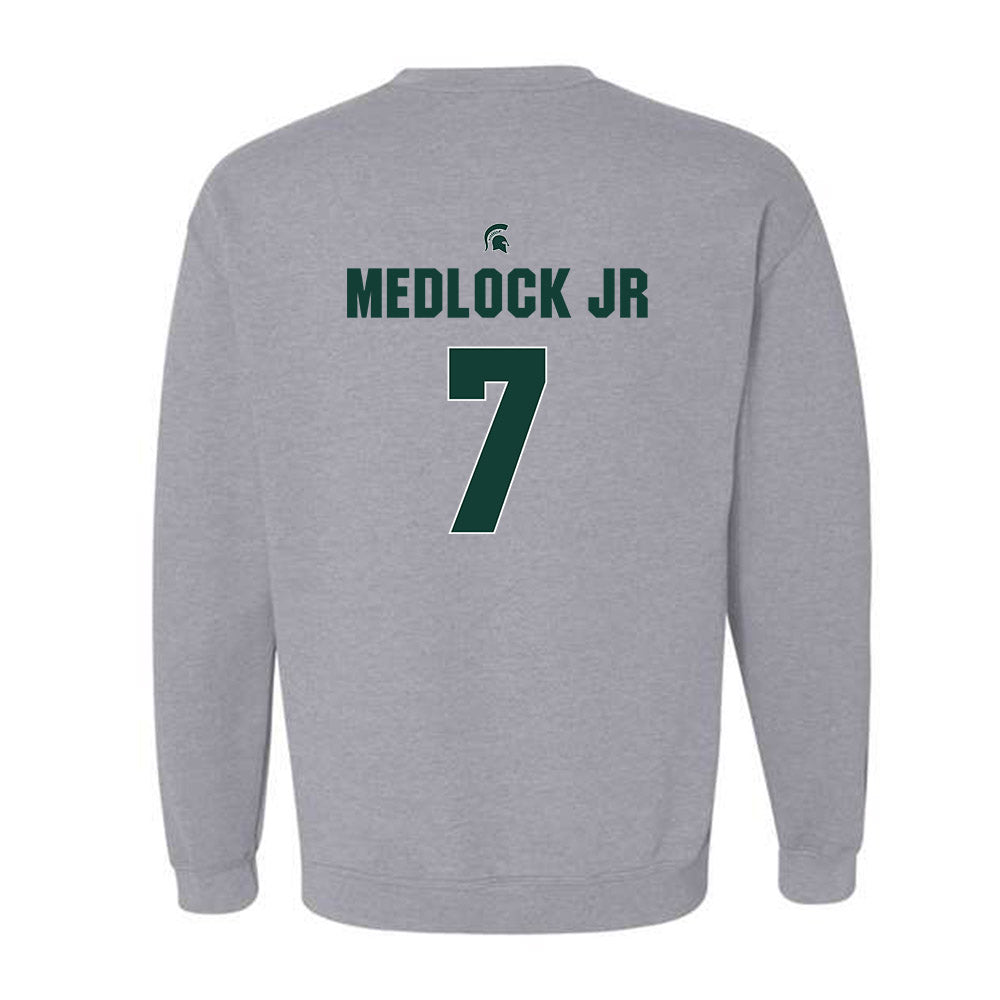 Michigan State - NCAA Men's Basketball : Carlos Medlock jr - Sports Shersey Crewneck Sweatshirt-1