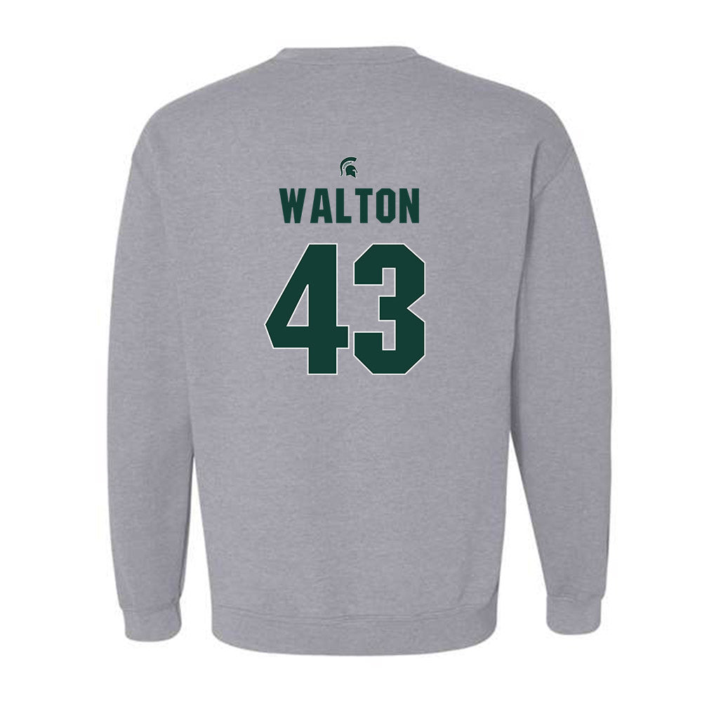Michigan State - NCAA Men's Basketball : Colin Walton - Sports Shersey Crewneck Sweatshirt-1