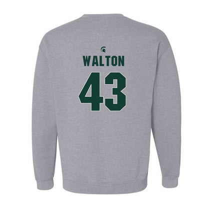 Michigan State - NCAA Men's Basketball : Colin Walton - Sports Shersey Crewneck Sweatshirt-1