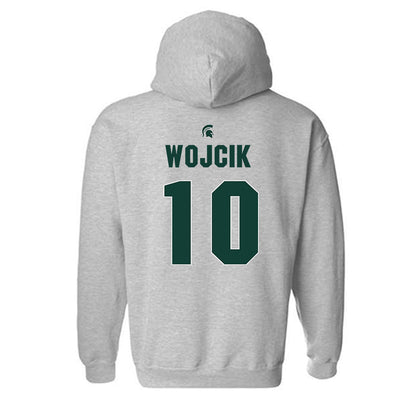 Michigan State - NCAA Men's Basketball : Denham Wojcik - Sports Shersey Hooded Sweatshirt-1