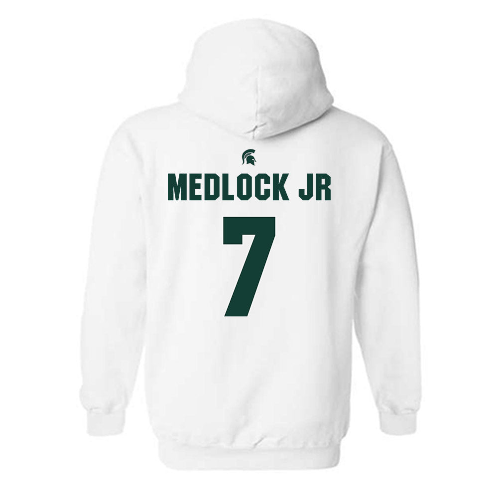 Michigan State - NCAA Men's Basketball : Carlos Medlock jr - Sports Shersey Hooded Sweatshirt-1