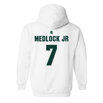 Michigan State - NCAA Men's Basketball : Carlos Medlock jr - Sports Shersey Hooded Sweatshirt-1