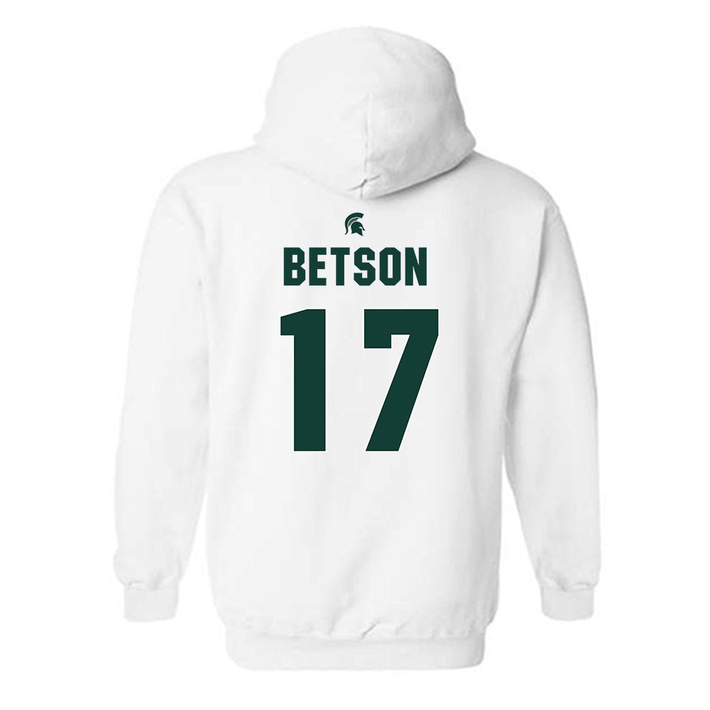 Michigan State - NCAA Women's Basketball : Tabitha Betson - Sports Shersey Hooded Sweatshirt-1