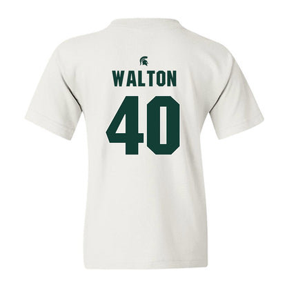 Michigan State - NCAA Men's Basketball : Brennan Walton - Sports Shersey Youth T-Shirt-1