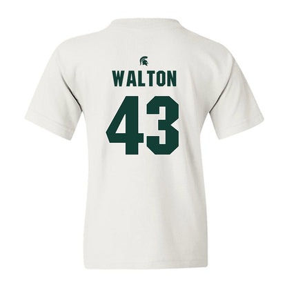 Michigan State - NCAA Men's Basketball : Colin Walton - Sports Shersey Youth T-Shirt-1