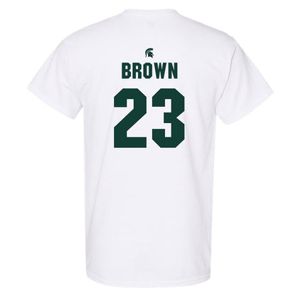 Michigan State - NCAA Women's Basketball : Jalyn Brown - Sports Shersey T-Shirt-1