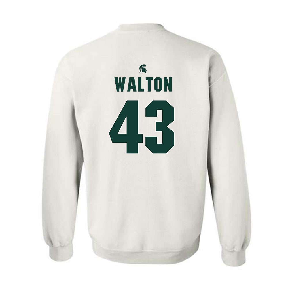 Michigan State - NCAA Men's Basketball : Colin Walton - Sports Shersey Crewneck Sweatshirt-1