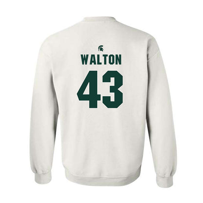 Michigan State - NCAA Men's Basketball : Colin Walton - Sports Shersey Crewneck Sweatshirt-1