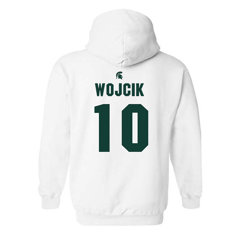 Michigan State - NCAA Men's Basketball : Denham Wojcik - Sports Shersey Hooded Sweatshirt-1