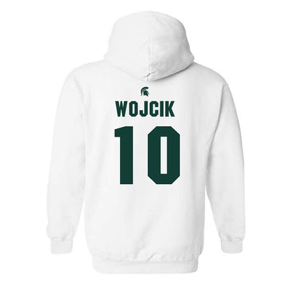 Michigan State - NCAA Men's Basketball : Denham Wojcik - Sports Shersey Hooded Sweatshirt-1