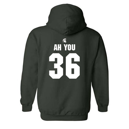Michigan State - NCAA Football : Leonard Ah You - Generic Shersey Hooded Sweatshirt-1