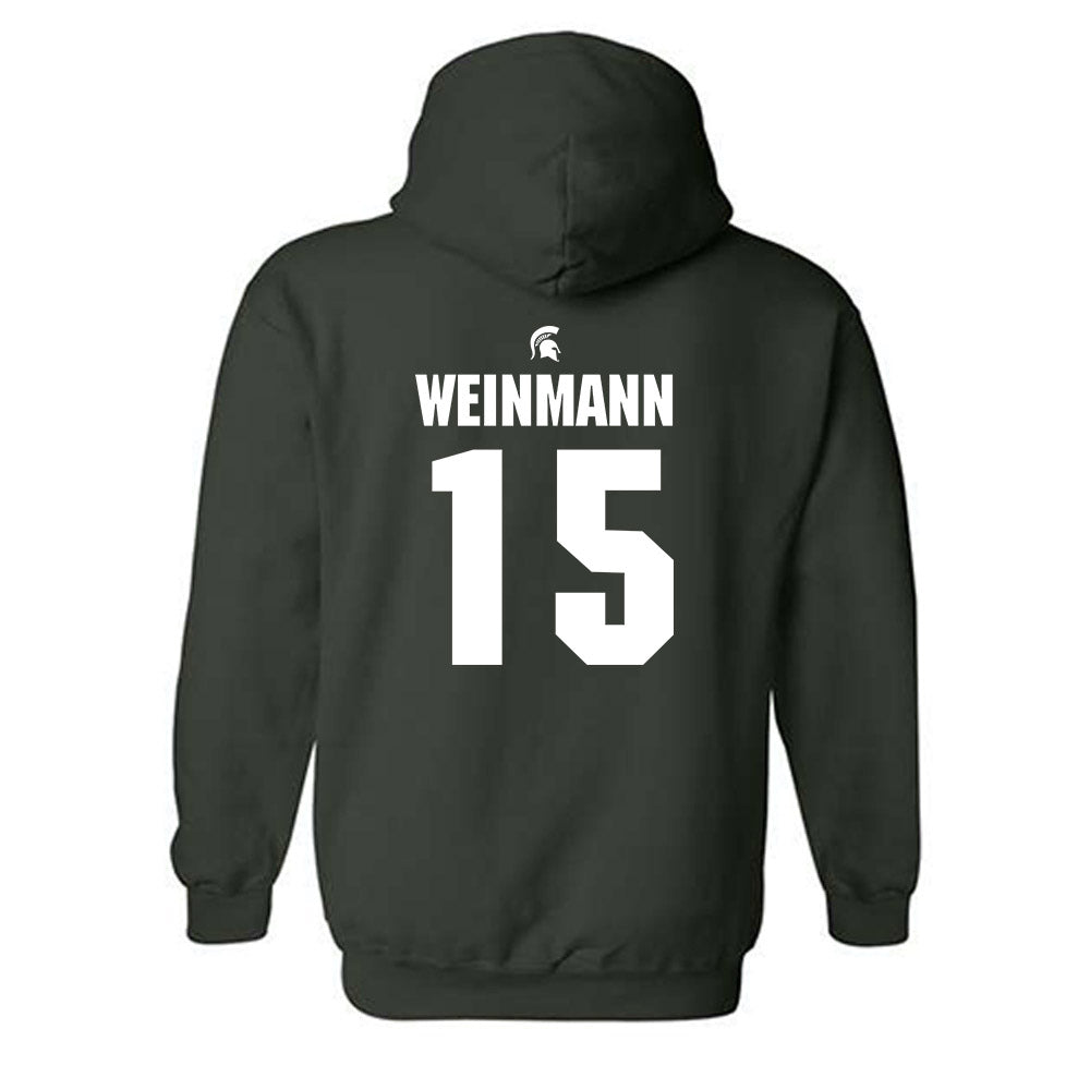 Michigan State - NCAA Women's Field Hockey : Aiden Weinmann - Generic Shersey Hooded Sweatshirt-1