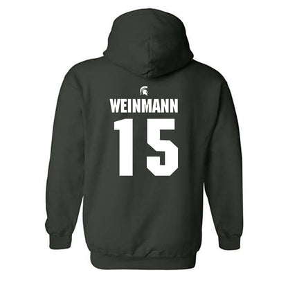 Michigan State - NCAA Women's Field Hockey : Aiden Weinmann - Generic Shersey Hooded Sweatshirt-1