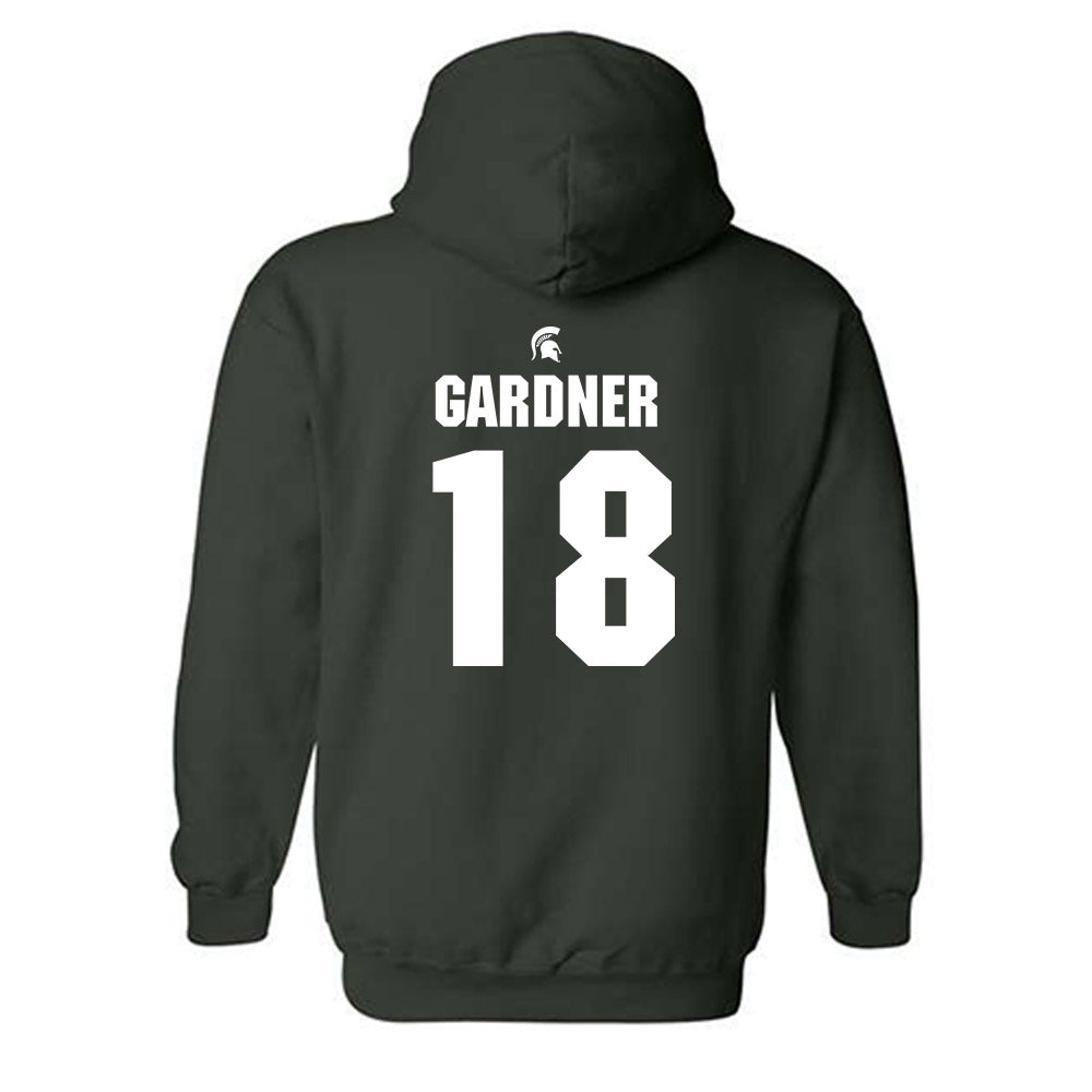 Michigan State - NCAA Football : Jameel Gardner - Generic Shersey Hooded Sweatshirt-1