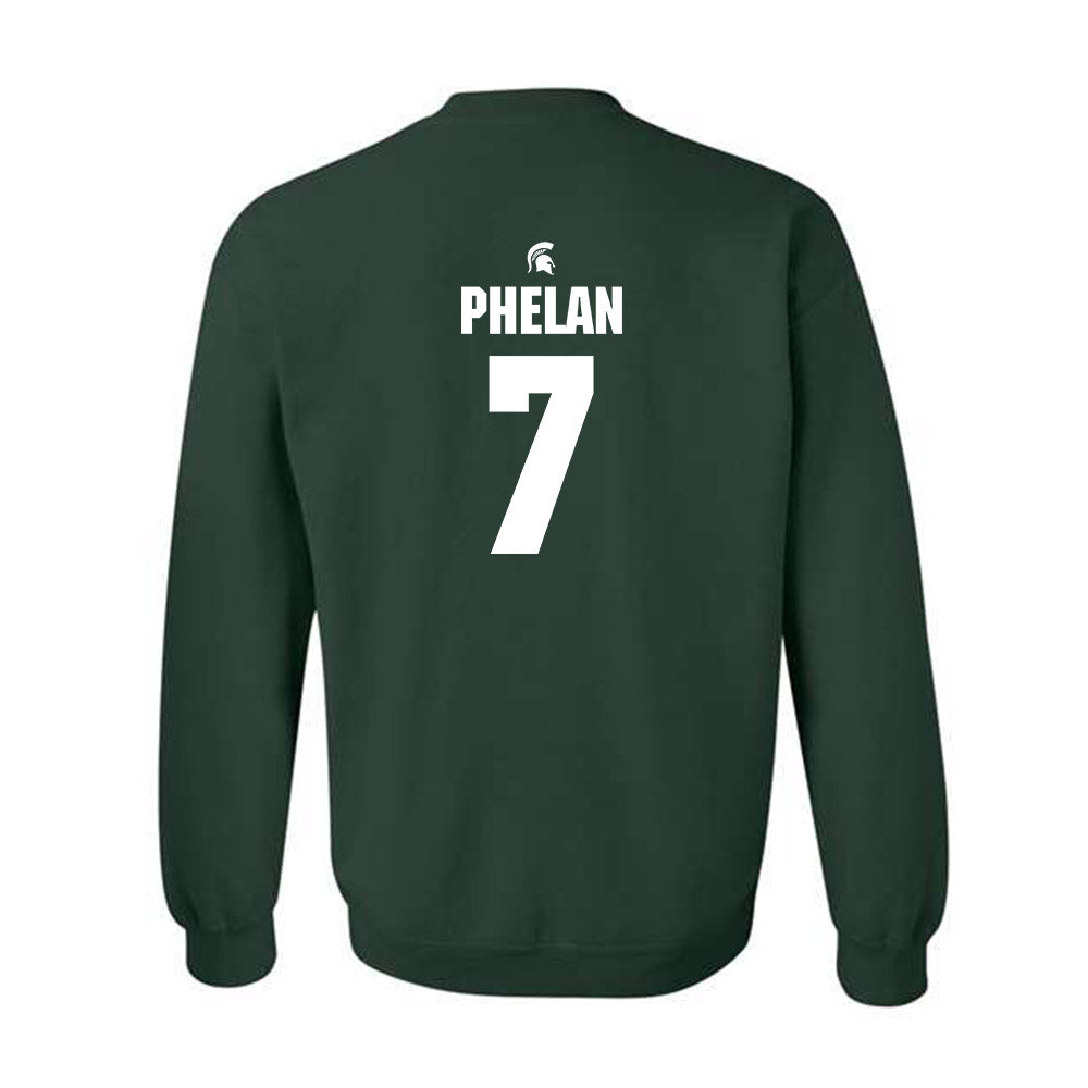 Michigan State - NCAA Men's Soccer : Aidan Phelan - Generic Shersey Crewneck Sweatshirt-1