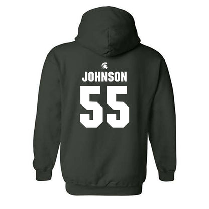 Michigan State - NCAA Football : Rakeem Johnson - Generic Shersey Hooded Sweatshirt-1