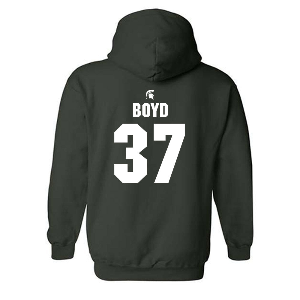 Michigan State - NCAA Football : Liam Boyd - Generic Shersey Hooded Sweatshirt-1