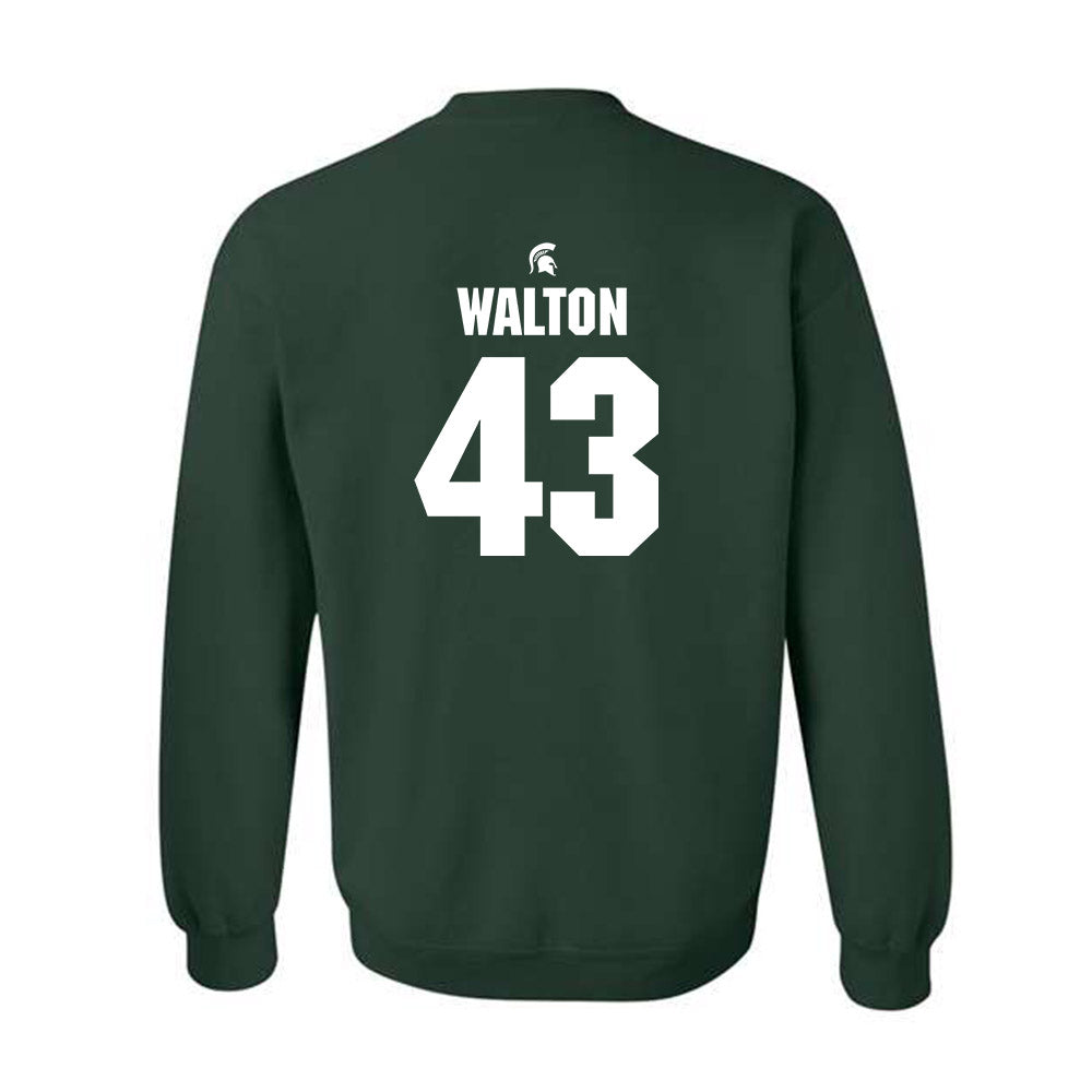 Michigan State - NCAA Men's Basketball : Colin Walton - Generic Shersey Crewneck Sweatshirt-1