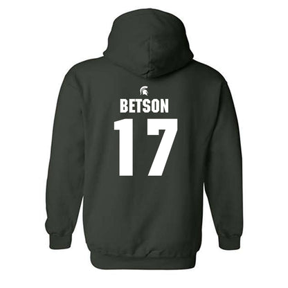 Michigan State - NCAA Women's Basketball : Tabitha Betson - Generic Shersey Hooded Sweatshirt-1