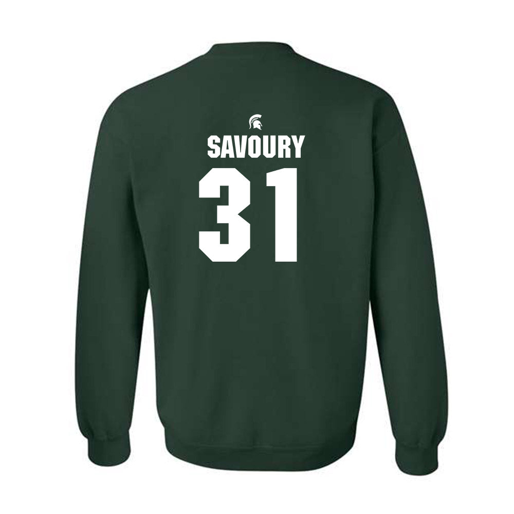 Michigan State - NCAA Football : Jayden Savoury - Generic Shersey Crewneck Sweatshirt-1