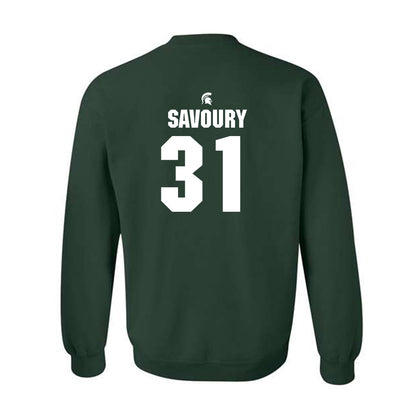 Michigan State - NCAA Football : Jayden Savoury - Generic Shersey Crewneck Sweatshirt-1