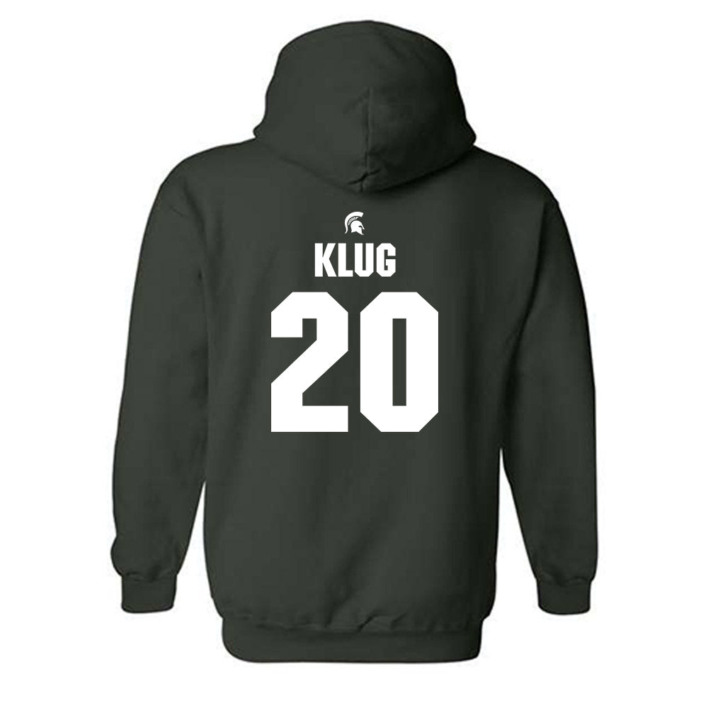 Michigan State - NCAA Baseball : Joshua Klug - Generic Shersey Hooded Sweatshirt-1
