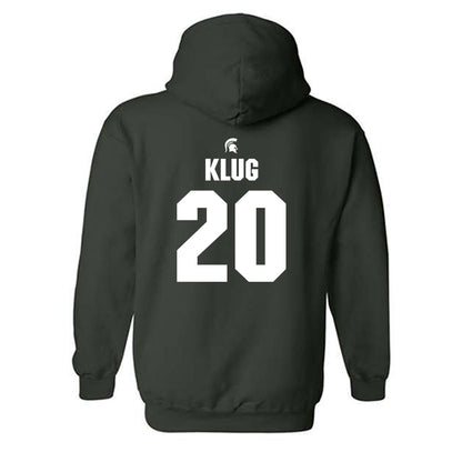 Michigan State - NCAA Baseball : Joshua Klug - Generic Shersey Hooded Sweatshirt-1