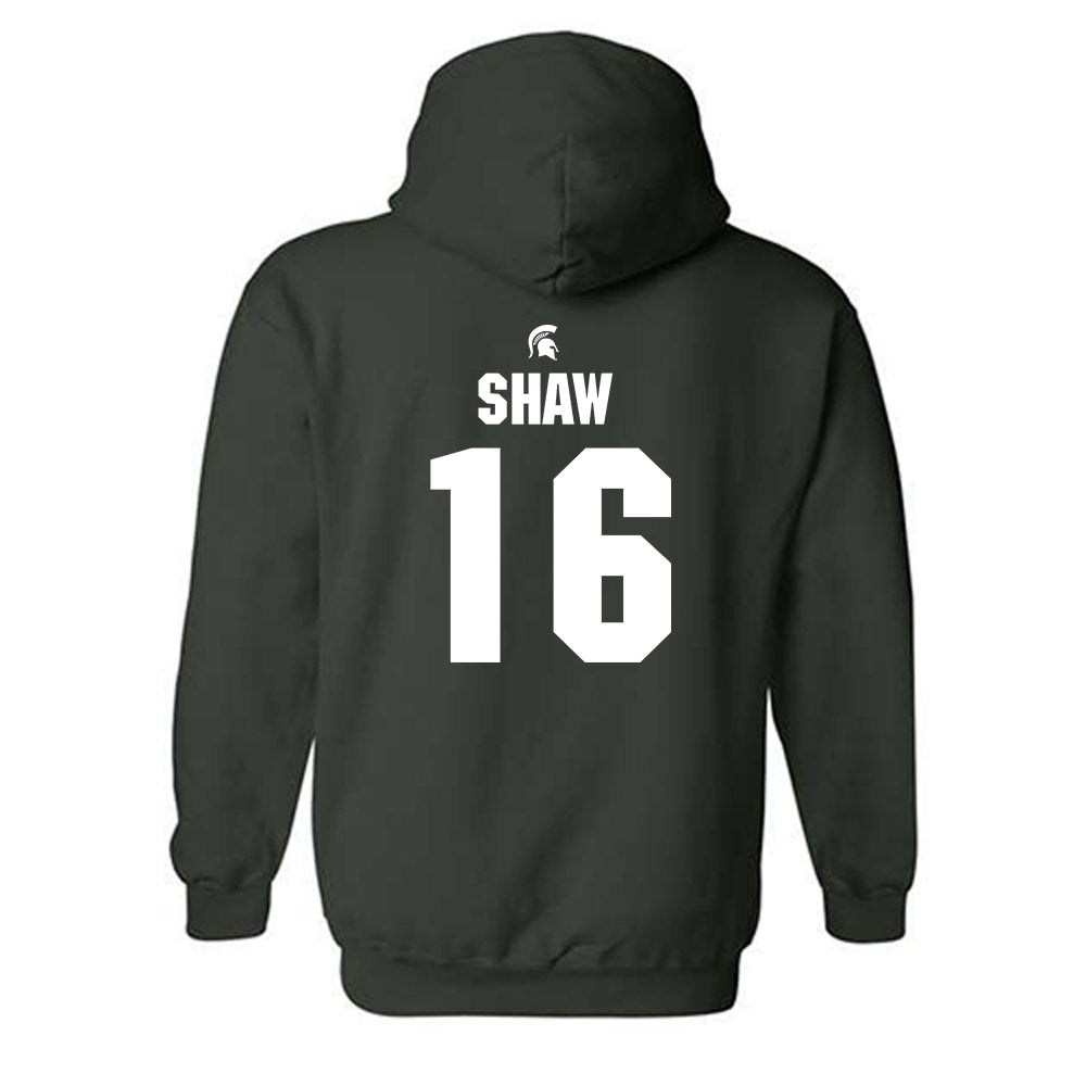 Michigan State - NCAA Football : Adam Shaw - Generic Shersey Hooded Sweatshirt-1