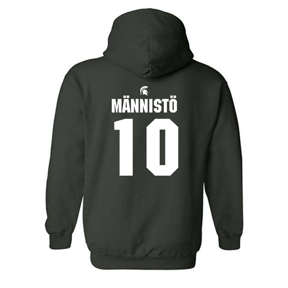 Michigan State - NCAA Men's Ice Hockey : Tommi Männistö - Generic Shersey Hooded Sweatshirt-1