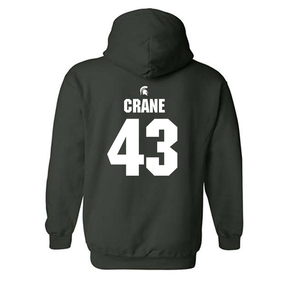 Michigan State - NCAA Baseball : Bobby Crane - Generic Shersey Hooded Sweatshirt-1