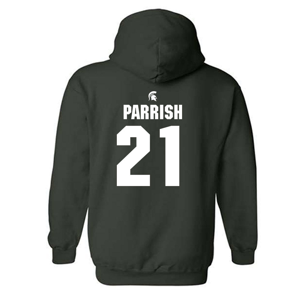 Michigan State - NCAA Football : Marvis Parrish - Generic Shersey Hooded Sweatshirt-1