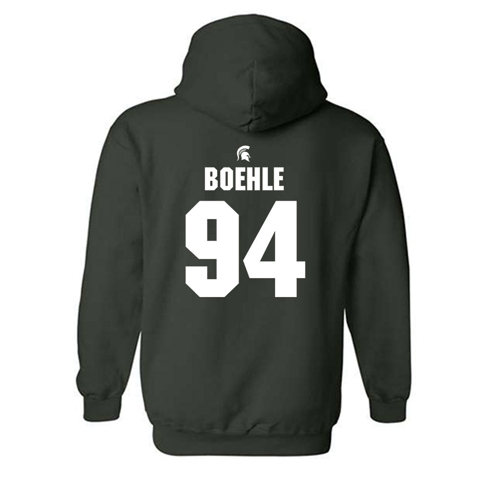 Michigan State - NCAA Football : Aidan Boehle - Generic Shersey Hooded Sweatshirt-1